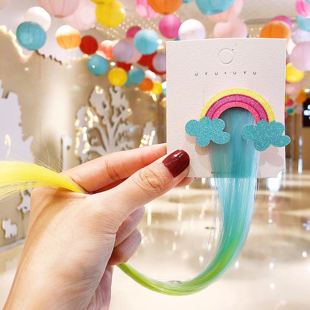 Kẹp tóc kiểu tóc giả hình nhân vật hoạt hình dễ thương cho bé gái