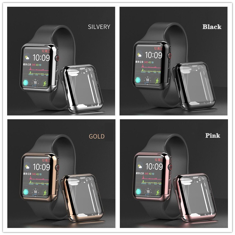 Ốp Bảo Vệ Màn Hình Bằng Tpu Mềm Mỏng Trong Suốt Cho Apple 6 Se 5 4 3 2 1 42mm 38mm Iwatch 44mm 40mm