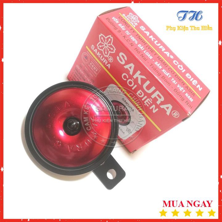 Kèn Đĩa Sakura 12V Kêu 1 Tiếng Dành Cho Xe Máy Và Xe Hơi.