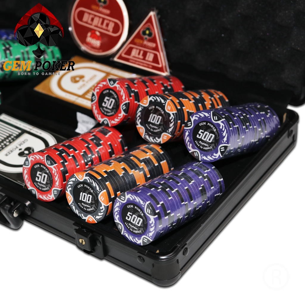 VALI 300 CHIP PHỈNH POKER CLAY "POSEIDON®" CAO CẤP