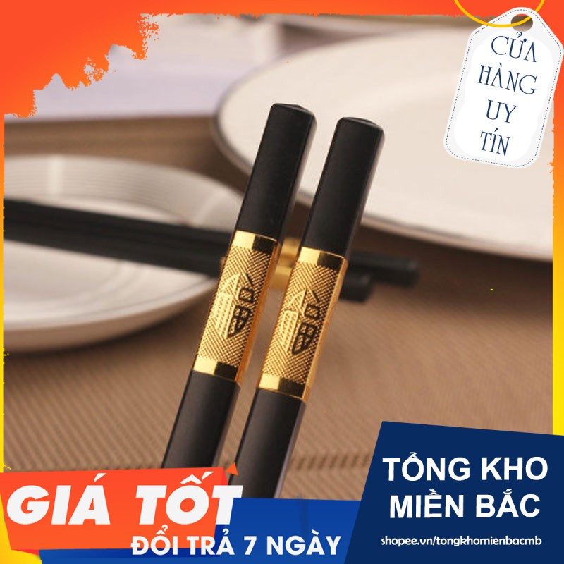 Đũa KHẢM VÀNG chống mốc chống trơn Hàn Quốc sang trọng( 10 đôi) hàng đẹp(Hàng Mới)