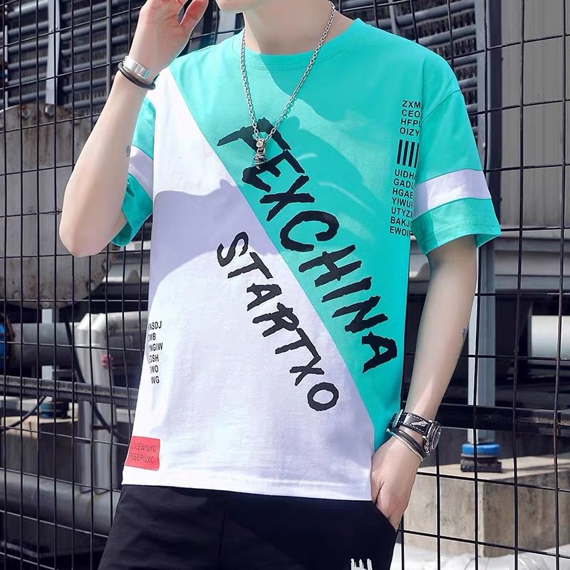 Áo Thun Tay Ngắn Cổ Tròn Oversize M-4XL Dành Cho Nam W04