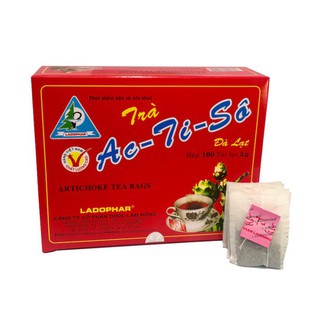Trà Actisô - Hộp 100 Túi Lọc - Dược Lâm Đồng Ladophar