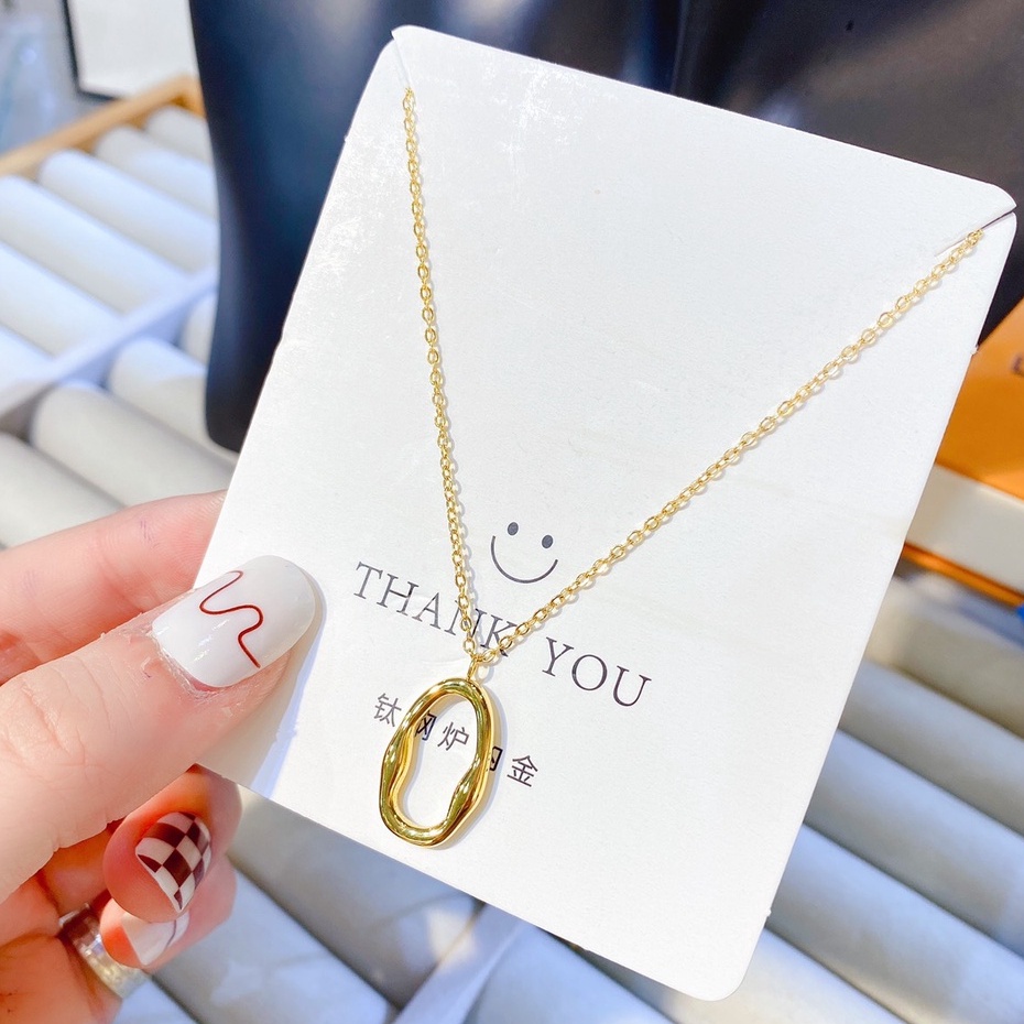 Dây chuyền nữ titan vàng giá rẻ không hoen rỉ cực kì sang trọng và cá tính - ms0891