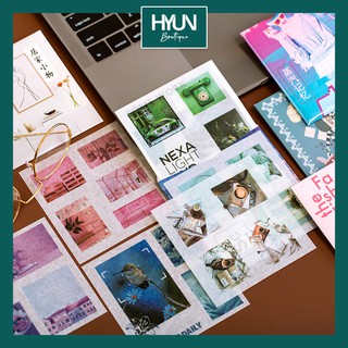 Set 10 tờ Sticker dán giấy Washi FreeStyle (Mẫu 13 đến 24) - Trang trí sổ tay Bullet Journal - DIY - Hyun Boutique