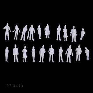 20Pc 1/100 HO Scale Unpainted Model People Architectural Model Human Plastic