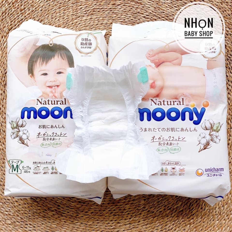 Bỉm dán/quần Moony Natural NB63/S58/M46/L38/L36/XL32