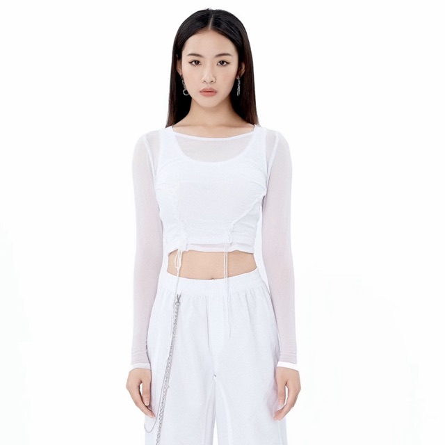 WHITE SHEER TOP