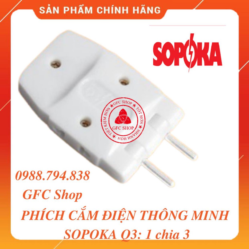 Phích cắm điện thông minh 1 chia 3 và 1 chia 5 SOPOKA Q3 Q5