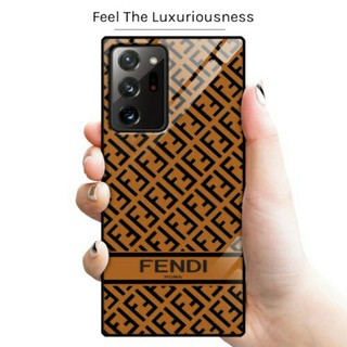 Ốp điện thoại mặt kính họa tiết fendi cho samsung note 20 ultra note 20 note 10 plus note 10 note 9