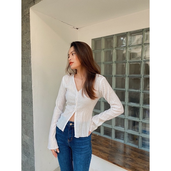 Áo croptop tay dài REVER CLOTHINGS Colorpop Top