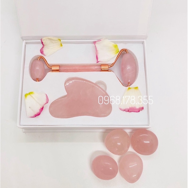 Thanh lăn massage mặt và Đá Guasha Nâng cơ mặt trẻ hoá làn da
