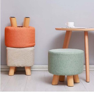 💖 Ghế đôn, ghế sofa, ghế cafe hiện đại nhiều màu sắc chân gỗ sồi tự nhiên FNL-28