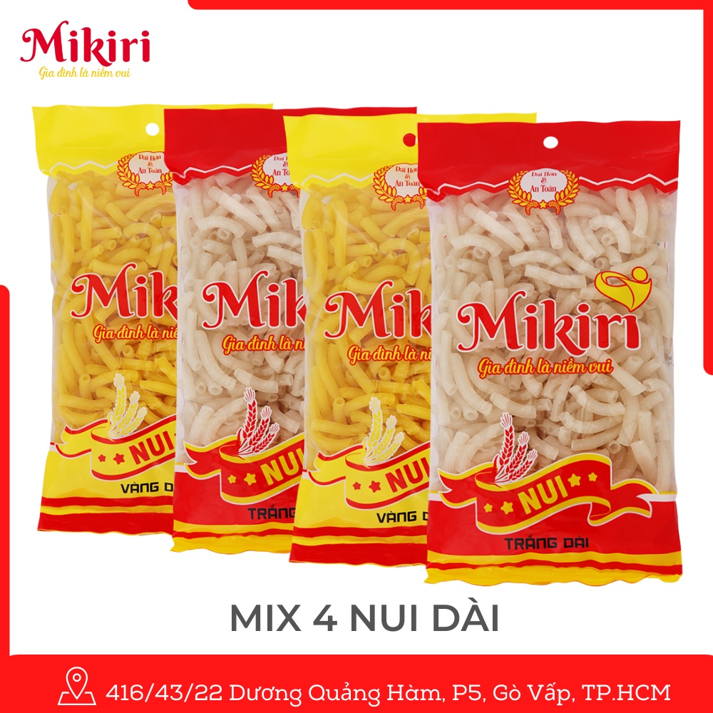 (Combo 4 gói) Nui dài Mikiri 400g cao cấp