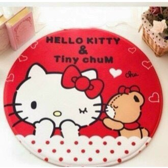 Thảm Lông Len,Thảm Lau Chân, Chùi Chân, Trang Trí Hello Kitty 3D, Thảm nhà tắm chống trơn trượt