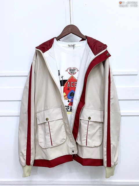 🎆𝐇𝐎𝐓𝐓𝐑𝐄𝐍𝐃🎆 002 Áo Khoác Kaki 2 Lớp Phối Viền (Kèm Video, Hình Thật) | BigBuy360 - bigbuy360.vn