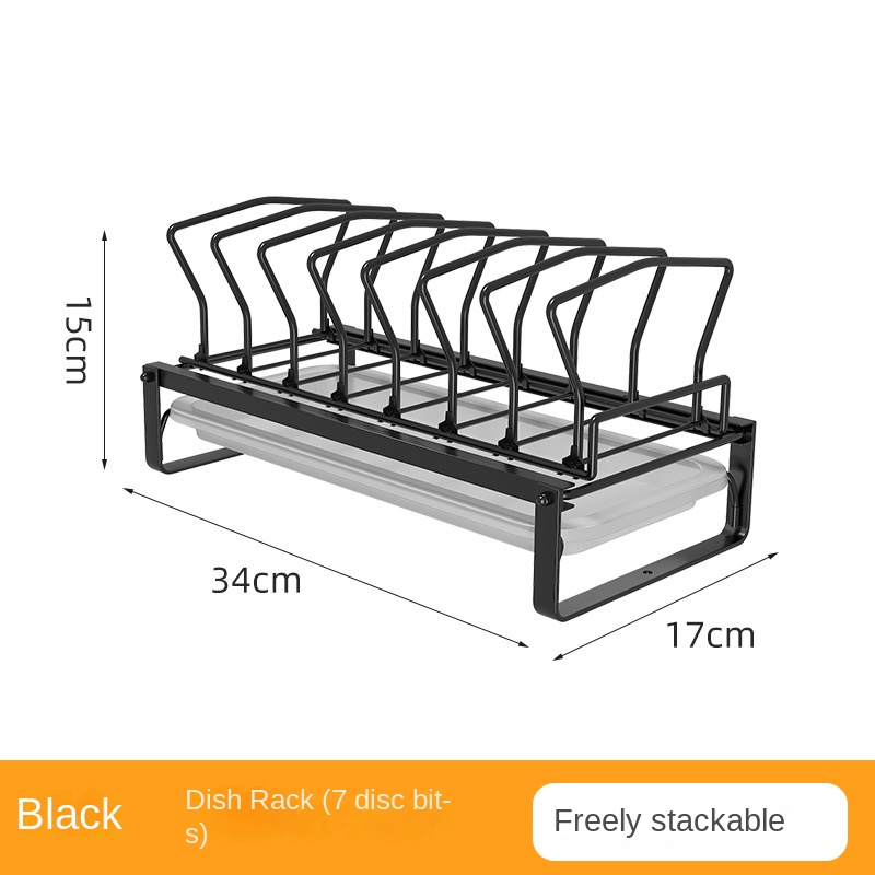 Giá Đựng Chén Dĩa Một Tầng Dạng Kéo Dưới Bồn Rửa Có Thể Xếp Chồng Lên Nhau Cho Nhà Bếp