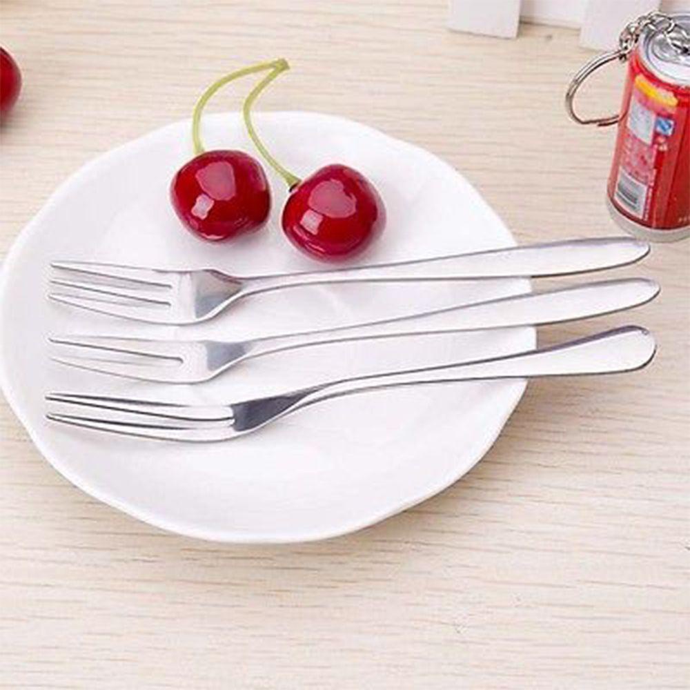 YIYU Bộ 2 Món Muỗng Nĩa Ăn Tráng Miệng Bằng Thép Không Gỉ Thủ Công Từ Trung Quốc Tinh Tế