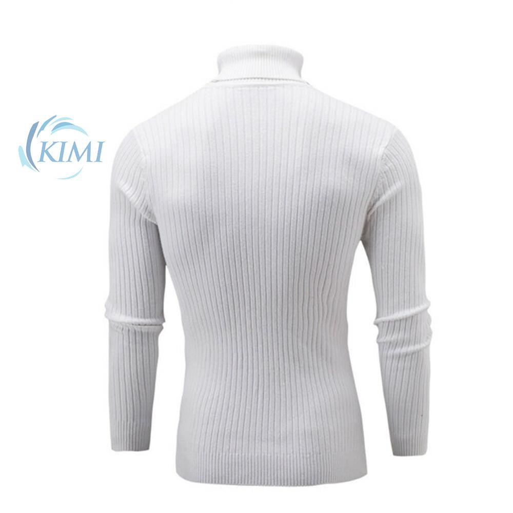 Solid color twist bottoming shirt turtleneck mens knit sweater sweater