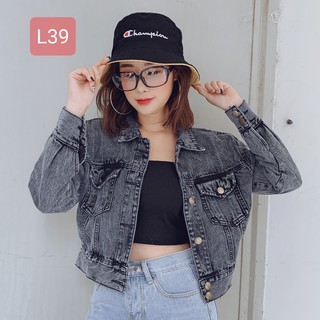  Áo Khoác Bò Nữ Chất Xịn Áo Jean Dáng Ngắn Tôn Dáng Ms01 