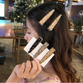 (Phụ Kiện Tóc) Kẹp tóc đính đá pha lê Hàn Quốc