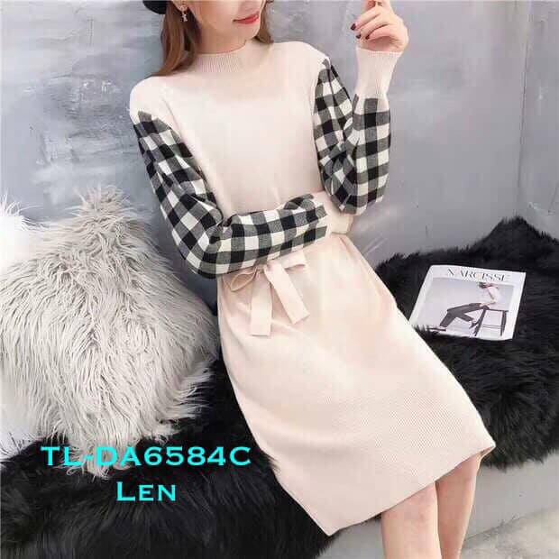 Đầm suông len TD 🎀Mã : NL_DL260 Lẻ 260k 💰💰 Giá sỉ: ib 🌸🌸 Chất liệu: len 💗💗Hàng nhập QC