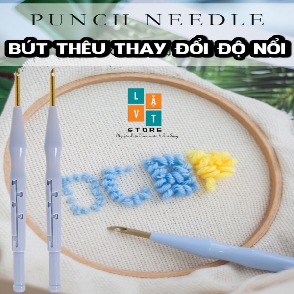 Loại bút thêu len xù, thêu nổi SKC 4 nấc chế đồ xụ làm đồ HandMade, punch needle tools, hàng nhập khẩu chính hãng