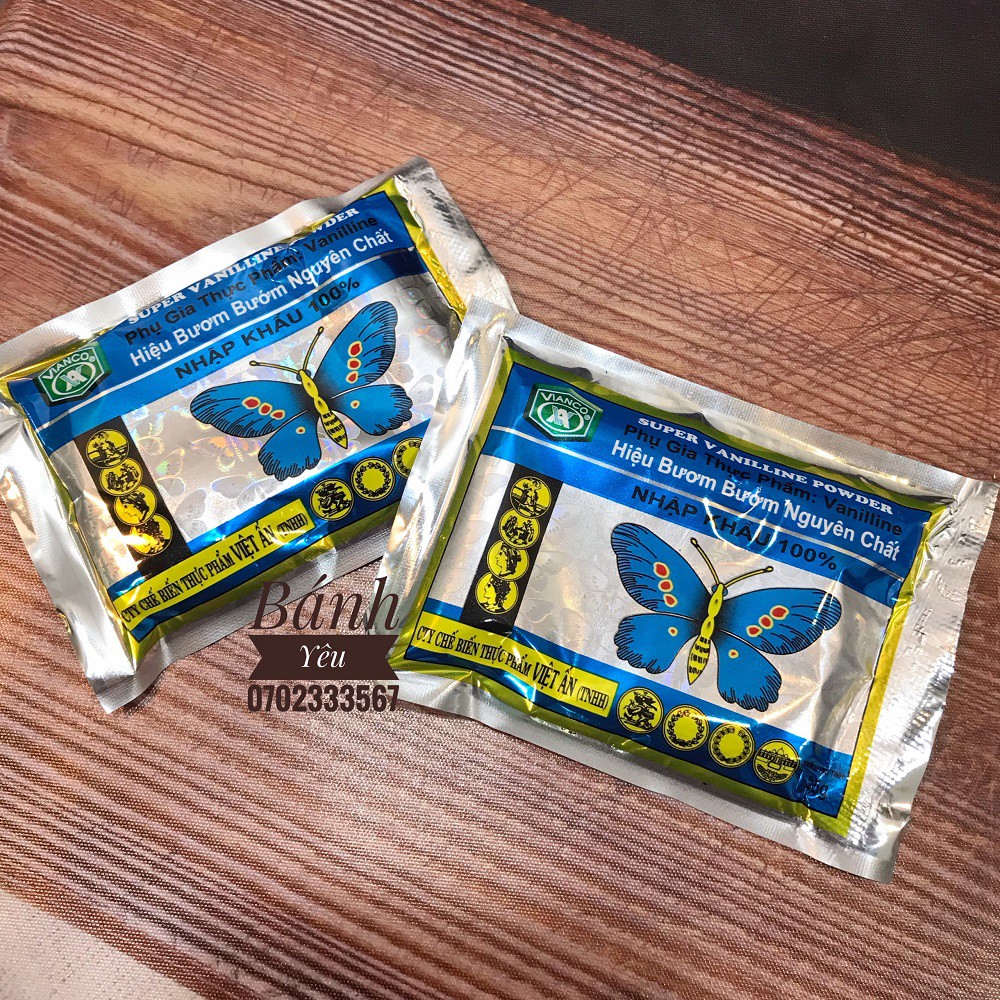 [Mã 77FMCGSALE1 giảm 10% đơn 250K] Vỉ 10 ống bột thơm Vani hiệu Bươm Bướm