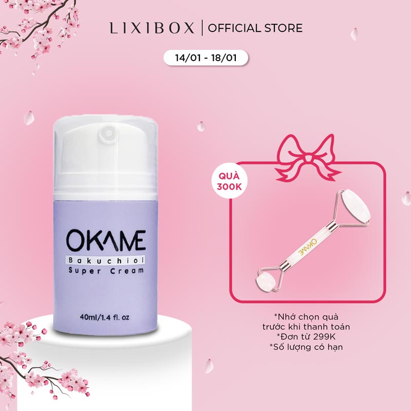 Kem dưỡng chống lão hoá, săn chắc da Okame Bakuchiol Super Cream 40ml