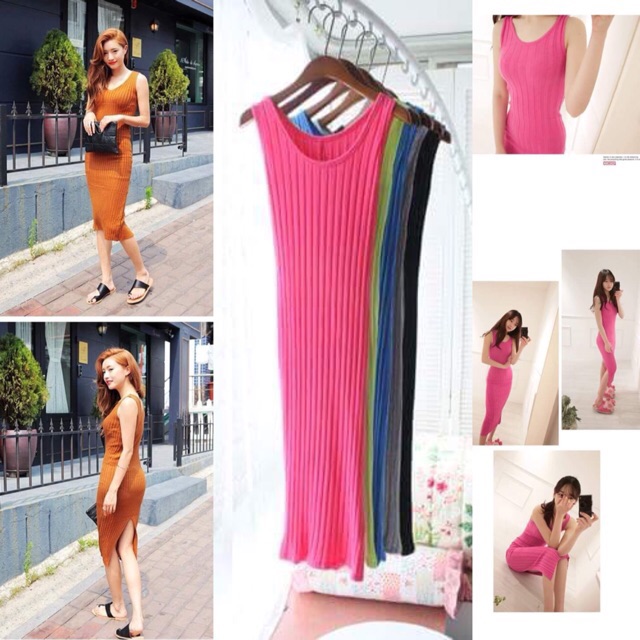 Đầm ôm xẻ tà HÀNG NHẬP - hình thật 100%