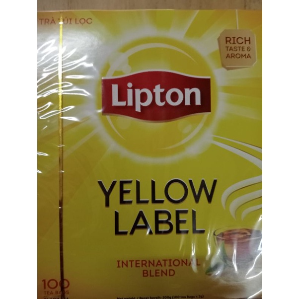 lipton trà túi lọc loại hộp 200g 100 gói