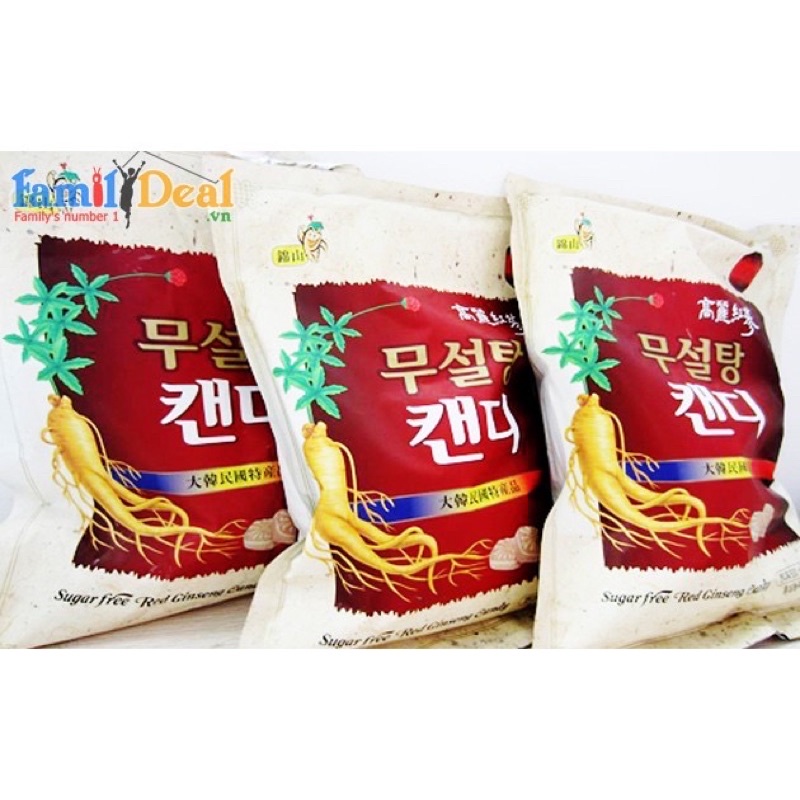 [SỈ] Kẹo Hồng Sâm Không Đường Hàn Quốc, Túi 500gr