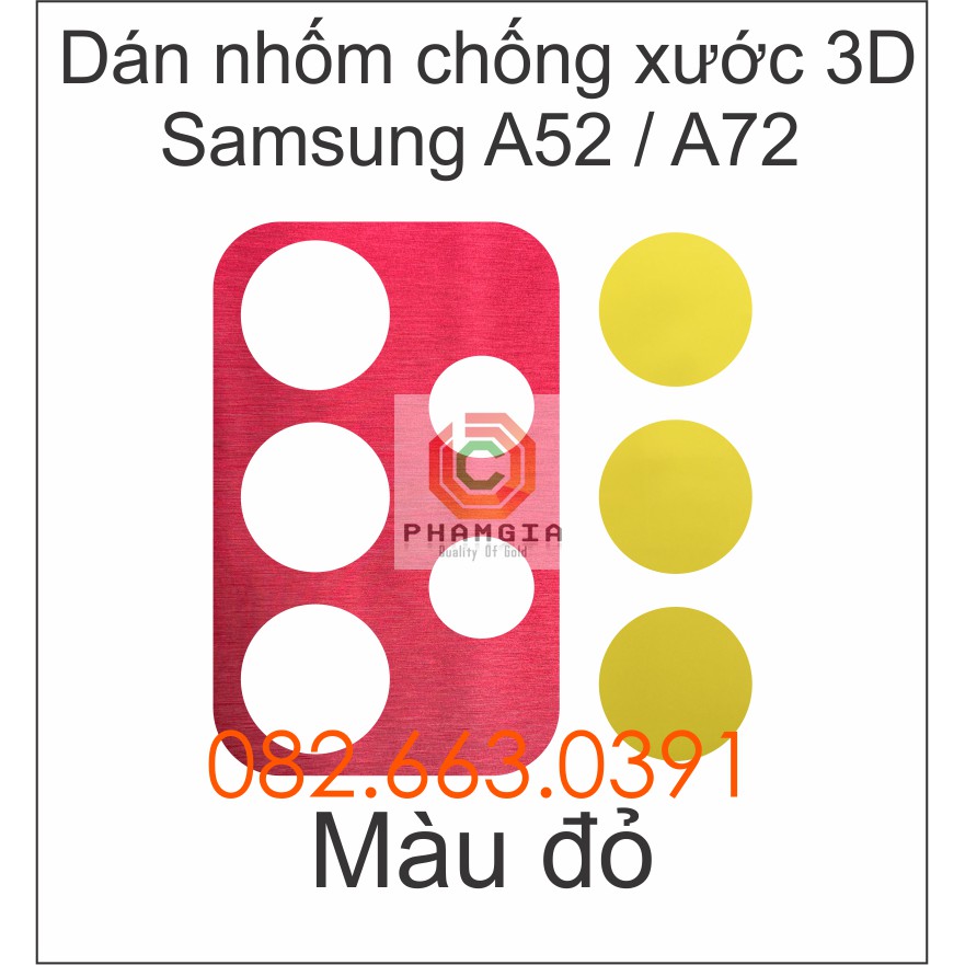 Dán nhôm chống xước camera Samsung A52 / A72