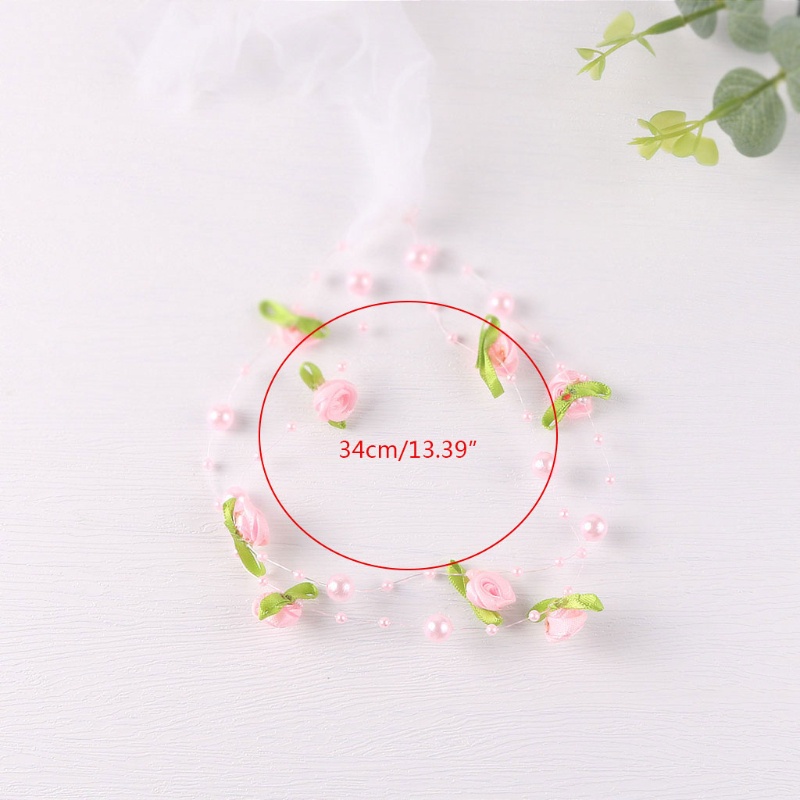 Băng Đô Hoa Đính Ngọc Trai Giả Làm Phụ Kiện Chụp Ảnh Cho Bé Sơ Sinh