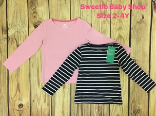 [Sale] Set 2 áo tay dài HM Auth bé gái