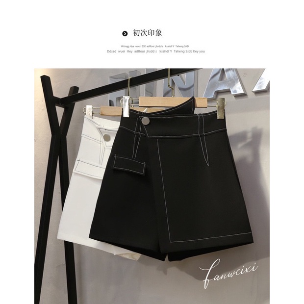 CHÂN VÁY GIẢ QUẦN CẠP CHÉO VIỀN CHỈ NỖI VV1 [Hàng Siêu Cấp] | BigBuy360 - bigbuy360.vn