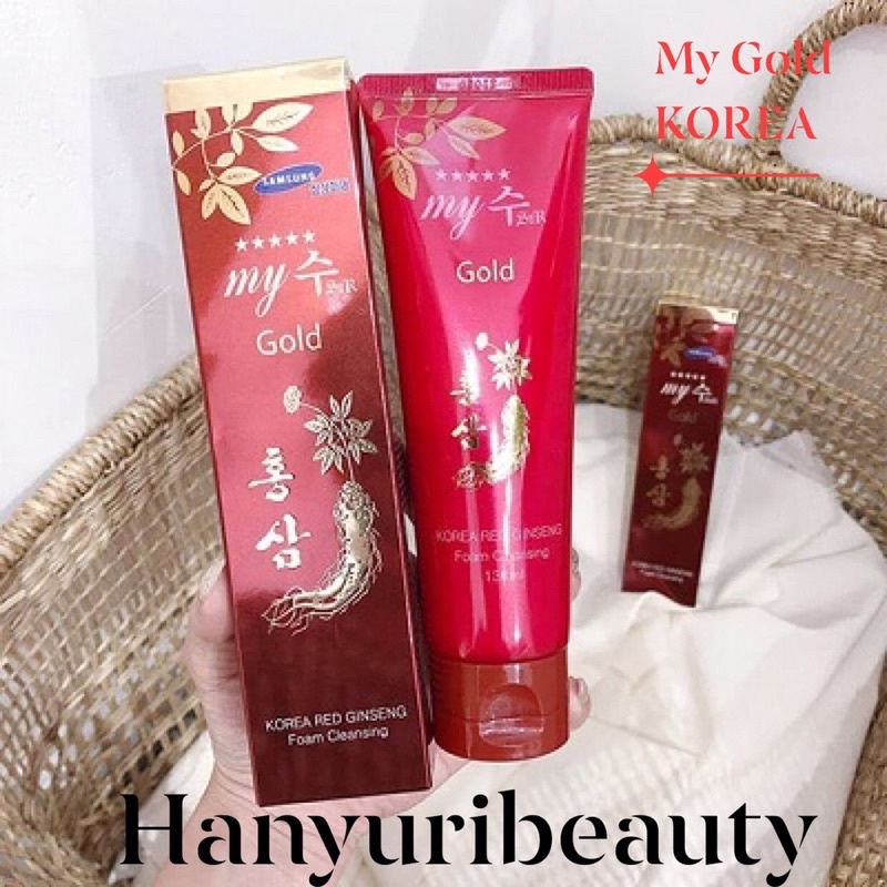 [Chính hãng] Sữa rửa mặt Hồng sâm My Gold 130ml Hàn  quốc