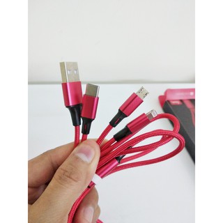 Cáp Dù Sạc Nhanh Bagi 3 Đầu CB-AS12