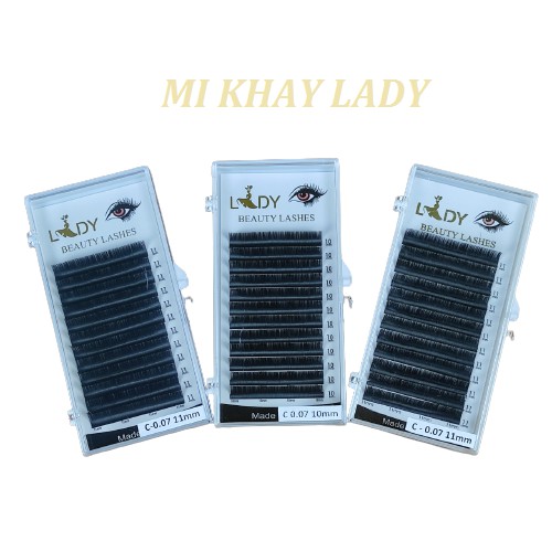 Mi Khay Lady Độ Cong CC/0.07/0.10/0.12 Volumn Classic Tạo Fan Nối Mi Đủ Các Độ Dày Dài