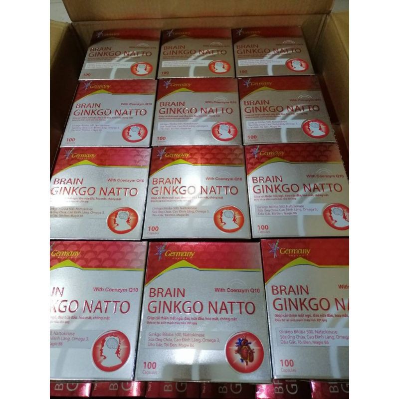 HOẠT HUYẾT DƯỠNG NÃO BRAIN GINKGO NATTO_100 Viên