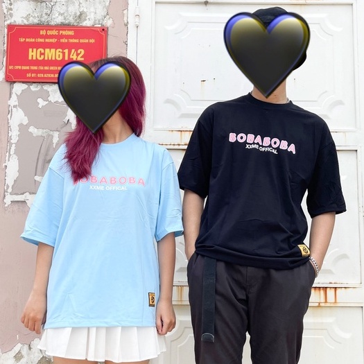 Áo Thun Tay Lỡ Phom Rộng, Unisex nam nữ 45-80kg, Trà Sữa BoBa