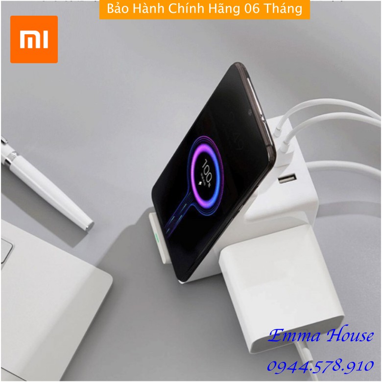 Ổ cắm kiêm bộ sạc không dây Xiaomi - Đế sạc không dây Xiaomi XMLSWXC2-10WQM