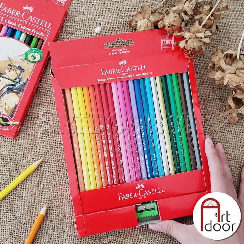 [ARTDOOR] Bộ bút chì màu Khô FABER CASTELL (hộp giấy)