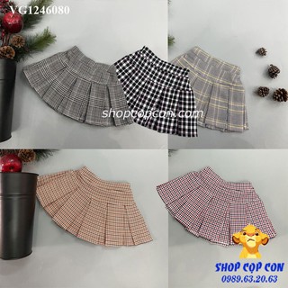 Chân váy xếp ly có quần bên trong cho bé gái từ 20kg đến 32kg