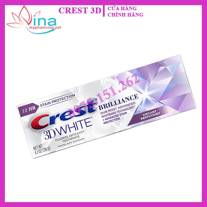 Kem đánh răng Crest 3D White Brilliance 116g