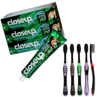 Combo 5 Tuýp Kem đánh răng Closeup Thái Lan tặng kèm 4 bàn chải NANO cao cấp