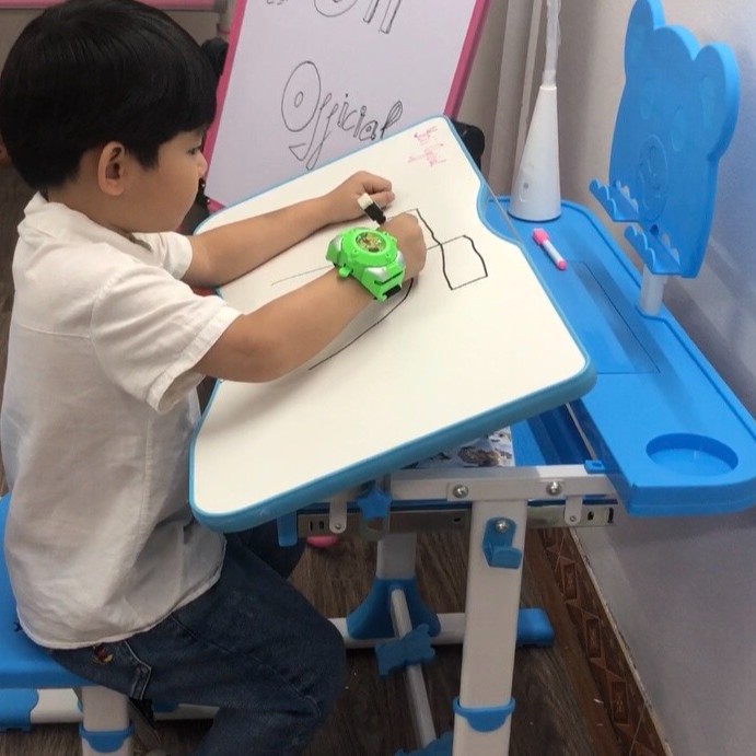 Bộ bàn ghế học sinh thông minh chống gù, chống cận. Tăng chỉnh độ cao tùy ý, dành cho trẻ em từ 4 - 15 tuổi