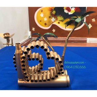 Mô hình vỏ đạn trái tim, cây dừa