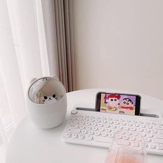 Thùng rác mini để bàn làm việc / bàn trang điểm hình mèo xinh xắn đáng yêu