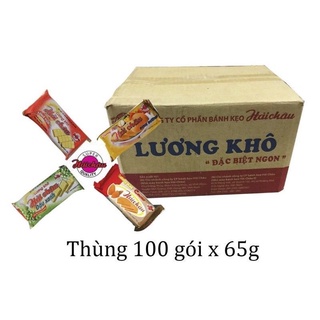 [inb fs] Thùng 100 chiếc lương khô Hải Châu 65g